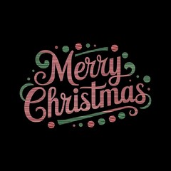 Merry Christmas black vector desing.