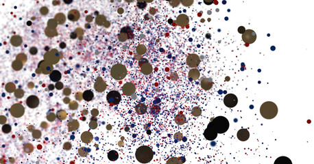 Abstract Background with Colorful Bubbles and Particles