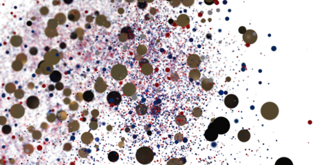 Abstract Background with Colorful Bubbles and Particles