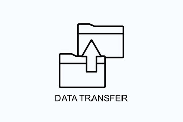 Data Transfer Vector, Icon Or Logo Sign Symbol Illustration 