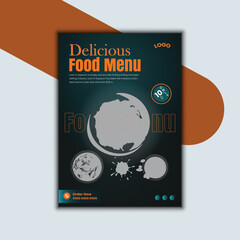 Delicious Food menu and restaurant social media design template.