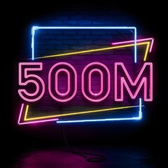 Obraz premium 500 million followers transparent background PNG image, with gold numbers. followers celebration banner. Social media 