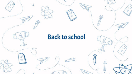 Back to School Background with Educational Elements and Vibrant Design