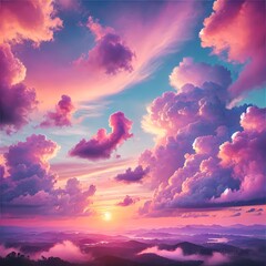 sunset in the clouds