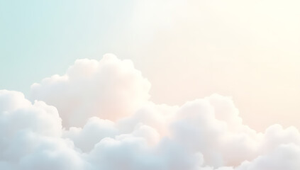 White clouds with soft pastel hues create a serene and peaceful abstract background for artistic expression._00002_