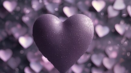 Mystery of Hazy Lilac with Heart-Shaped Bokeh  .