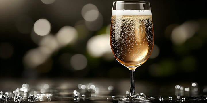 Bubbly Beverage: Sparkling Wine Glass Celebration