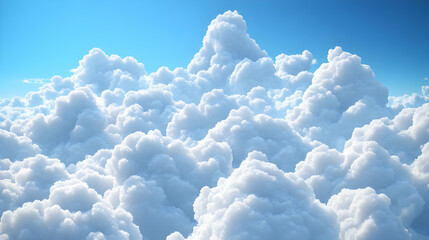 Fluffy Cumulus Cloudscape 3D Render