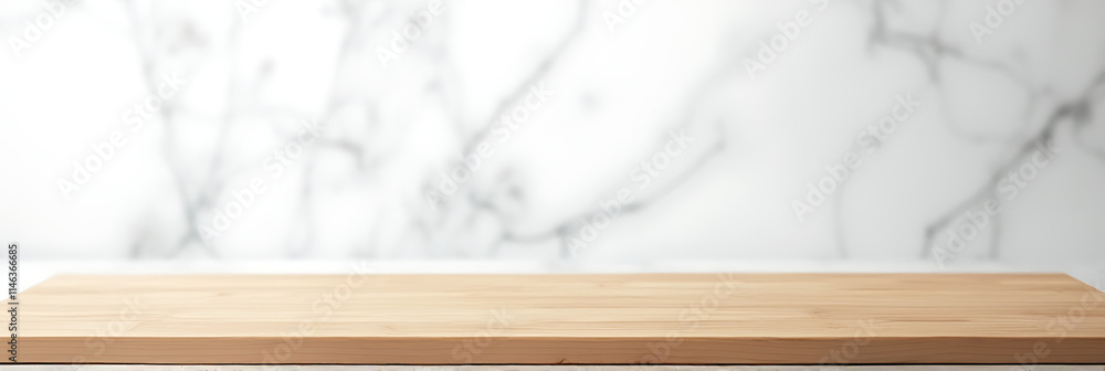 Poster Tabletop features a wood finish on a clean white and gray abstract background ideal for product displays and visuals._00003_