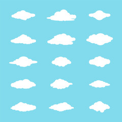 Cloud icon. The filled lines become beautiful white cloud elements.