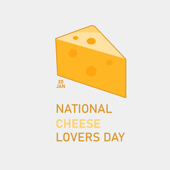 vector graphic of National Cheese Lover's Day good for national National Cheese Lover's Day celebration. flat design. flyer design.flat illustration.
