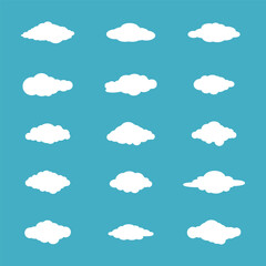 Cloud icon. The filled lines become beautiful white cloud elements.