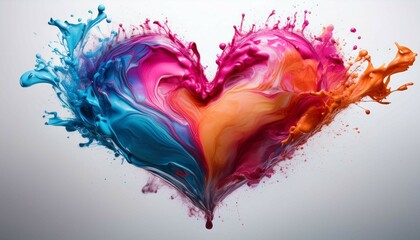 abstract watercolor heart