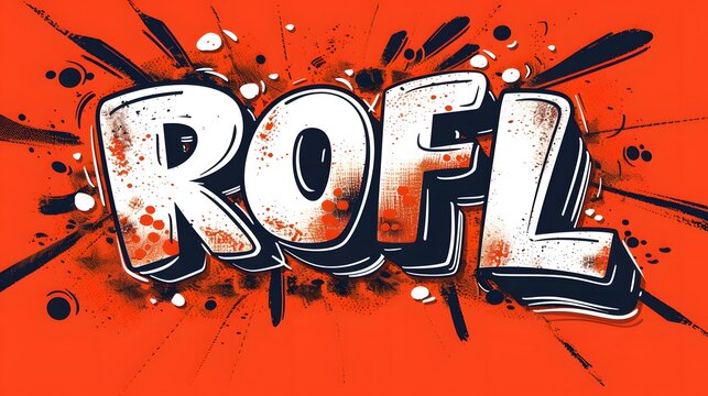 Innovative Art: Bright and Lively ROFL Sayings in Minimalist Design