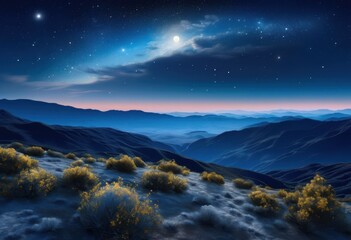 Obraz premium mesmerizing celestial imagery featuring enigmatic moon its various phases surroundings, lunar, night, sky, astronomy, star, orb, glow, eclipse