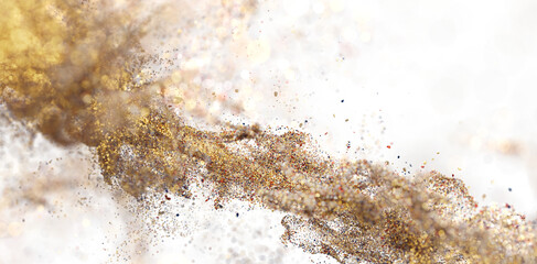 Gold Glitter Explosion Abstract Background