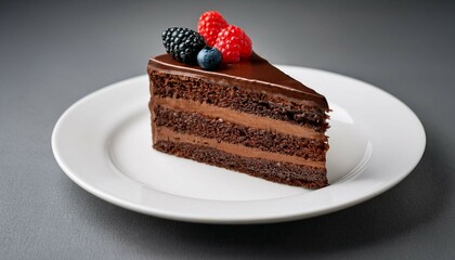 chocolate cake with strawberries