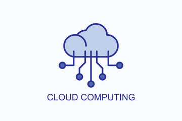 Cloud Computing vector, icon or logo sign symbol illustration 