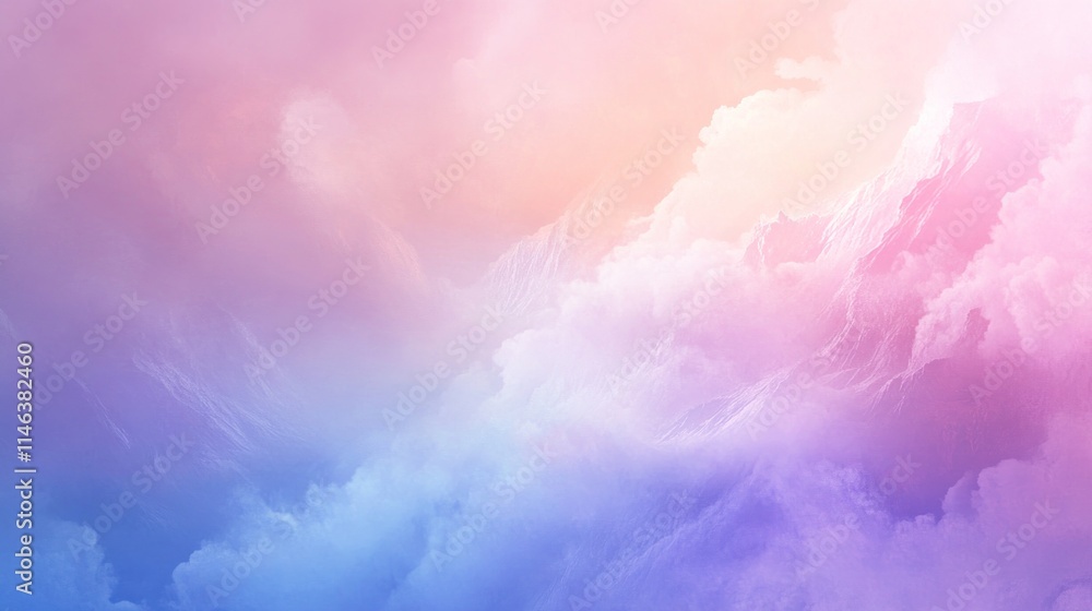 Aufkleber A soft gradient of pastel colors blending with cloud-like textures, creating a serene atmosphere.