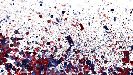 Red Blue Confetti Explosion Background