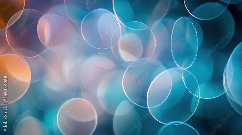 Aufkleber a soft-focus background of colorful, overlapping circles creating a dreamy atmosphere.