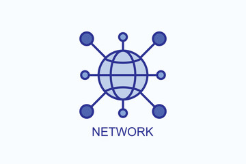 Network vector, icon or logo sign symbol illustration 