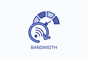 Bandwidth vector, icon or logo sign symbol illustration 