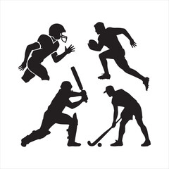 Obraz premium hockey player silhouette vector