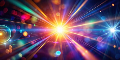 Abstract Light Background, Digital Lens Flare, Macro Photography, Dark Background, Bokeh, Illuminated, Glowing, Light Leaks, Photography Art, Macro Shot