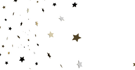 Falling Stars on White Background