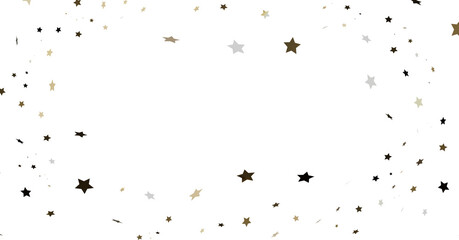 Fototapeta premium Scattered Stars on White Background