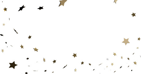 Gold and Black Star Confetti Background