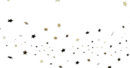 Gold and Black Star Confetti Scatter