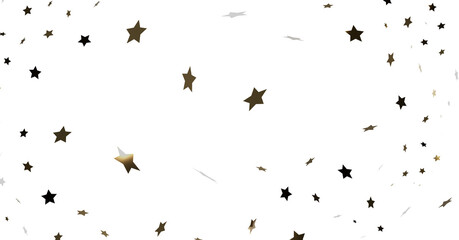 Gold and Black Star Confetti Background