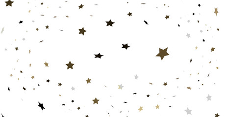 Scattered Stars on White Background