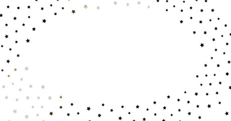 Black Gold Silver Starry Frame Background