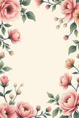 Obraz premium Designing a flower pattern with vintage elements in soft pastel hues creates a beautiful backdrop for decorative purposes._00003_