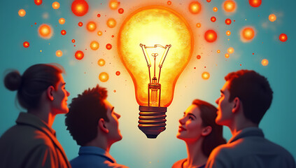 Creative ideas and innovation fly high when diverse minds come together in a collaborative and inspiring team atmosphere._00003_