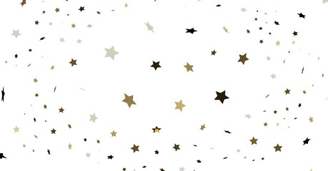 Gold, Silver & Black Star Confetti