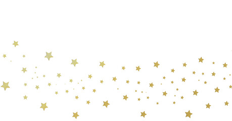 Golden Stars Scattered on White