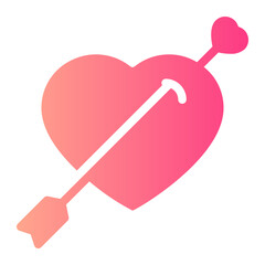 bow and arrow gradient icon