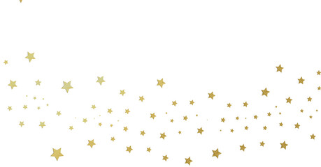 Gold Star Scatter on White Background