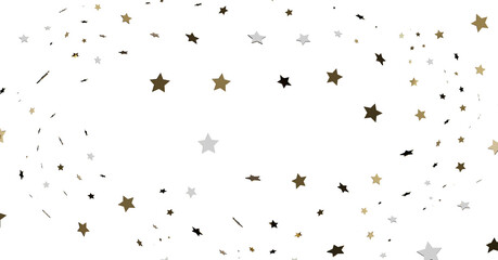 Gold, Silver, Black Stars Scatter