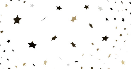 Scattered Stars White Background