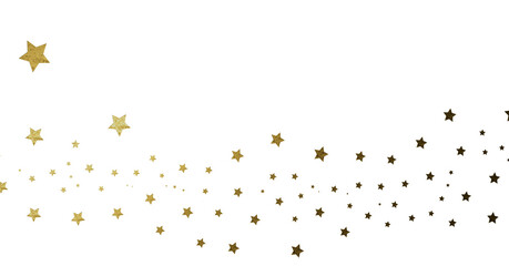 Gold Star Trail on White Background