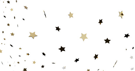 Gold and Black Star Confetti