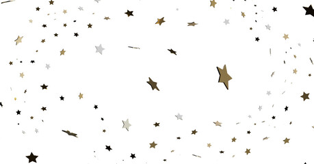 Gold and Silver Star Confetti