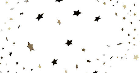 Gold and Black Star Confetti Background