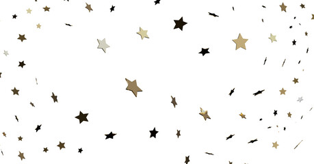 Gold and Black Star Confetti