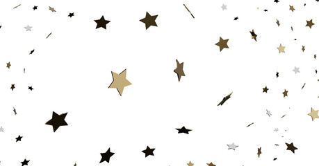 Gold and Black Star Confetti